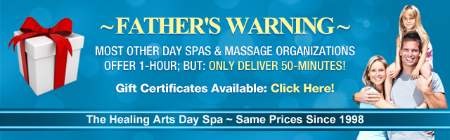 Father's Day Spa Warning Banner